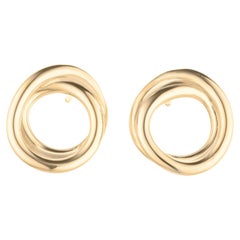 Used 9 karat gold mini everlasting stud earrings