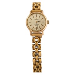 Retro 9 Karat Gold Omega Seamaster De Ville Watchgold Plated Metal Strap