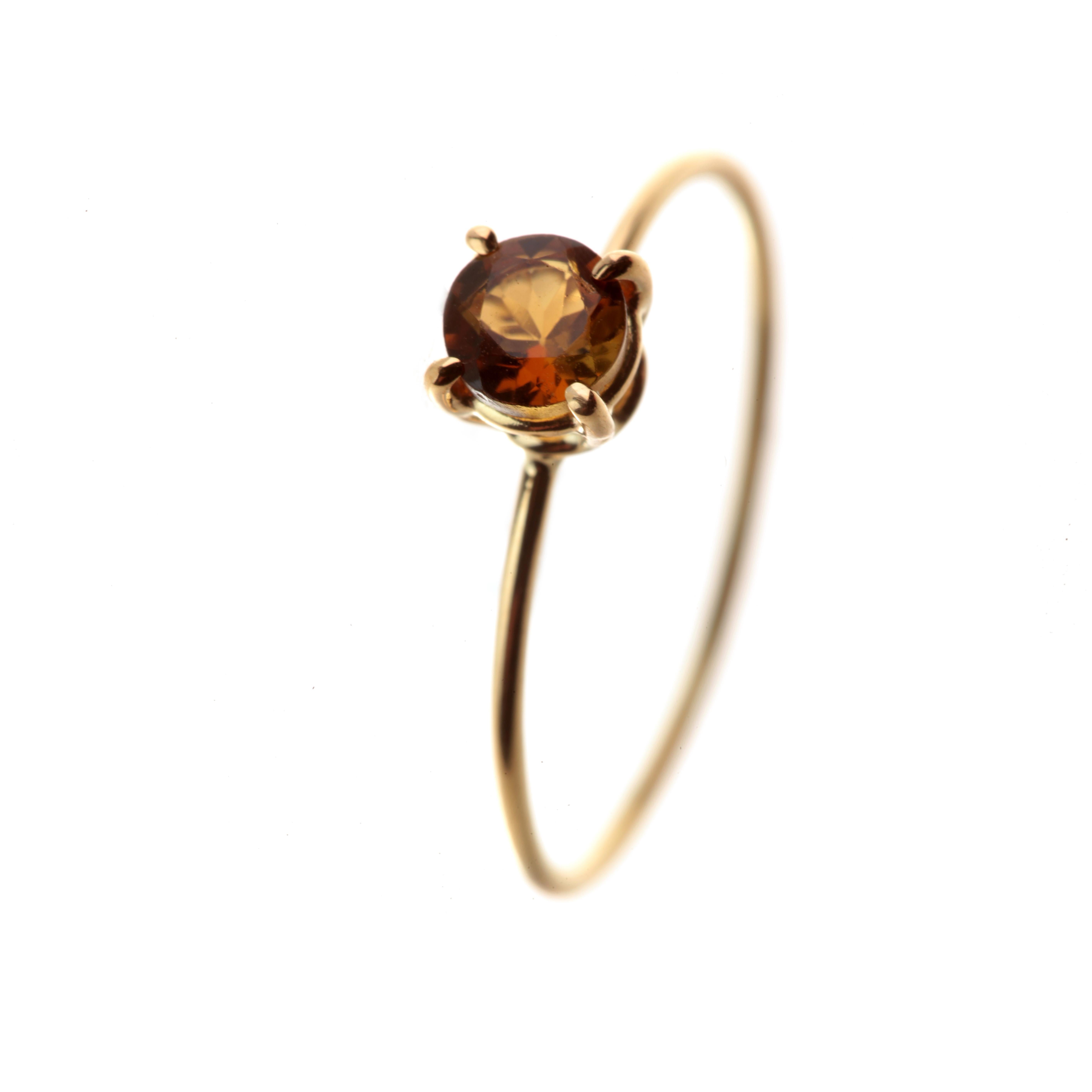 Bague cocktail chic et moderne en or 9 carats avec tourmaline orange, faite à la main Neuf - En vente à Milano, IT