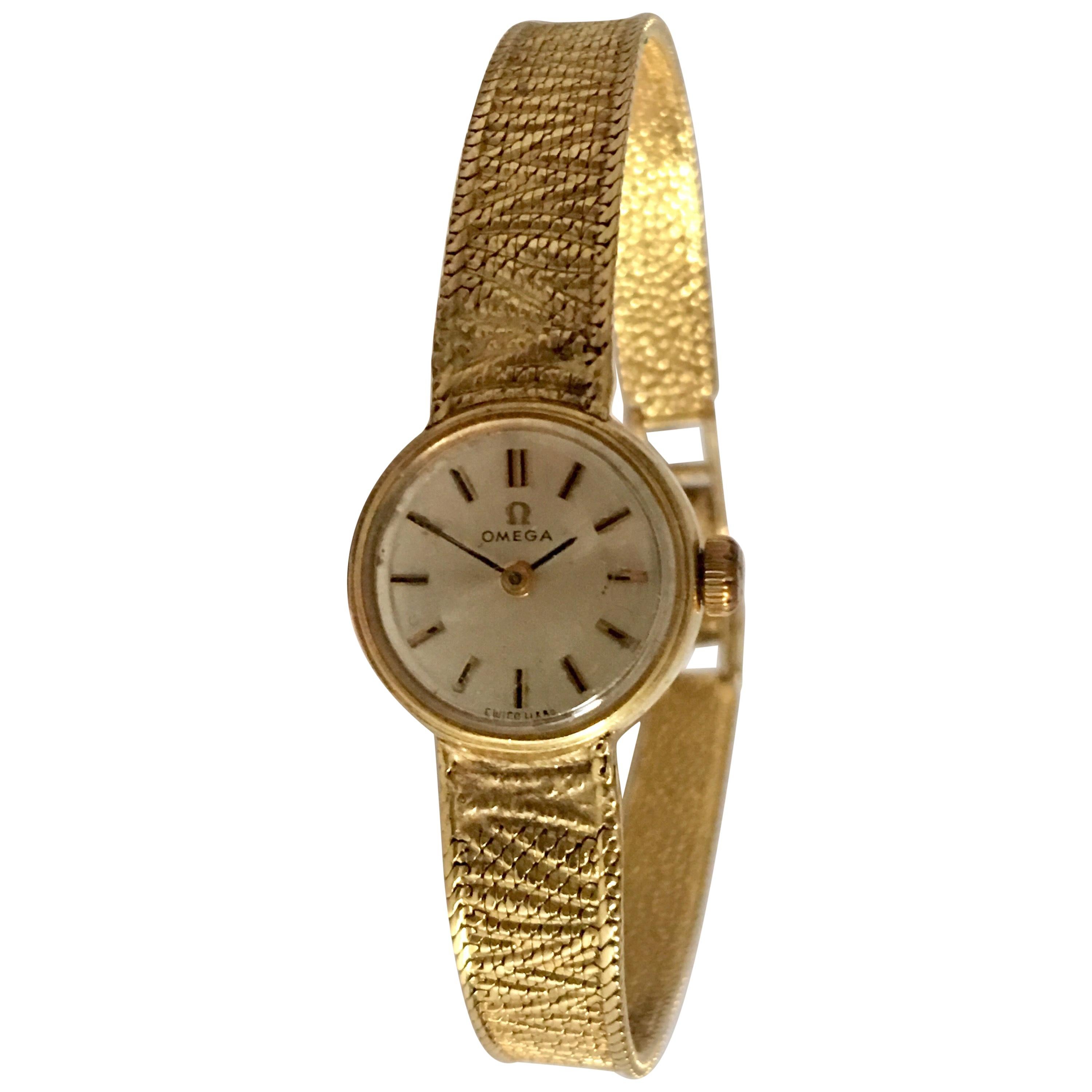 vintage omega gold bracelet watch