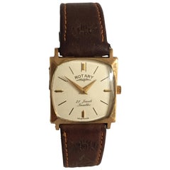 9 Karat Gold Retro 1970s Rotary Watch