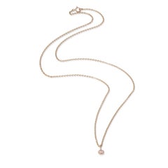 Collier pendentif en or rose 9 carats avec diamants