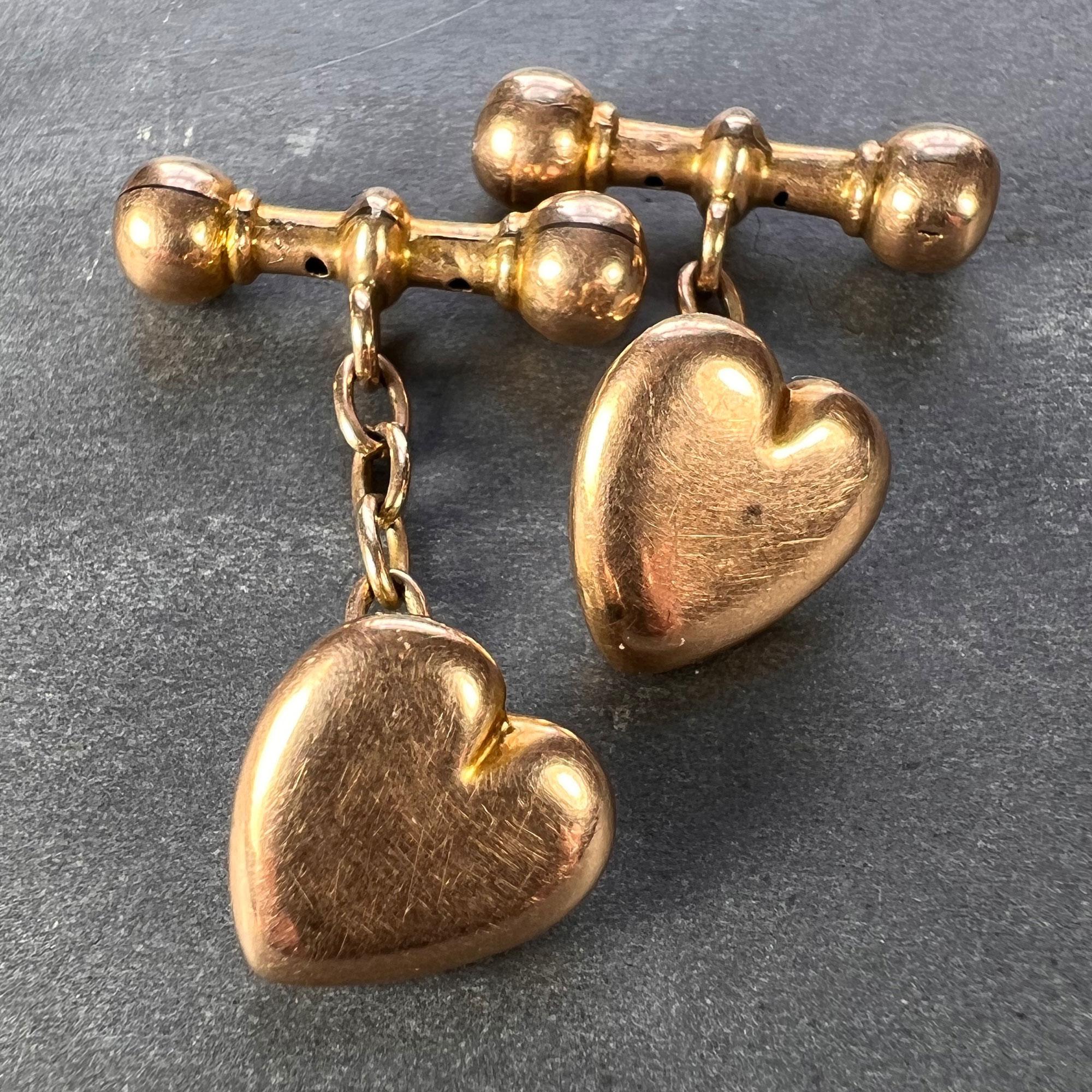 heart cufflinks