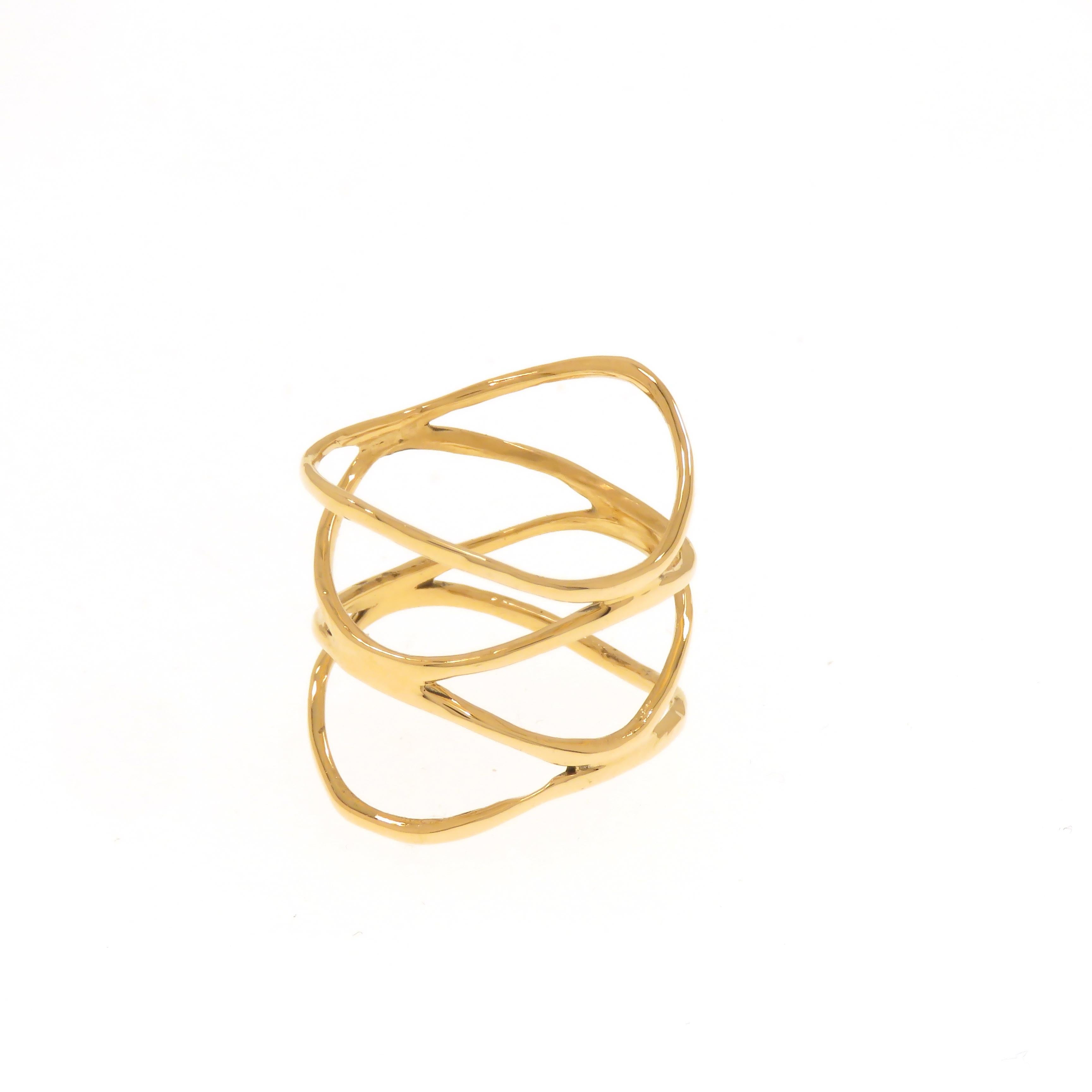 9 Karat Rose Gold Ring Handcrafted in Italy In New Condition In Milano, IT