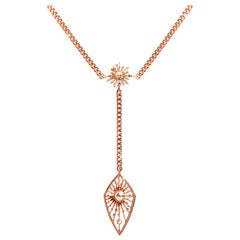 9 Karat Rose Gold Soleil Kite Chain Necklace Natalie Barney