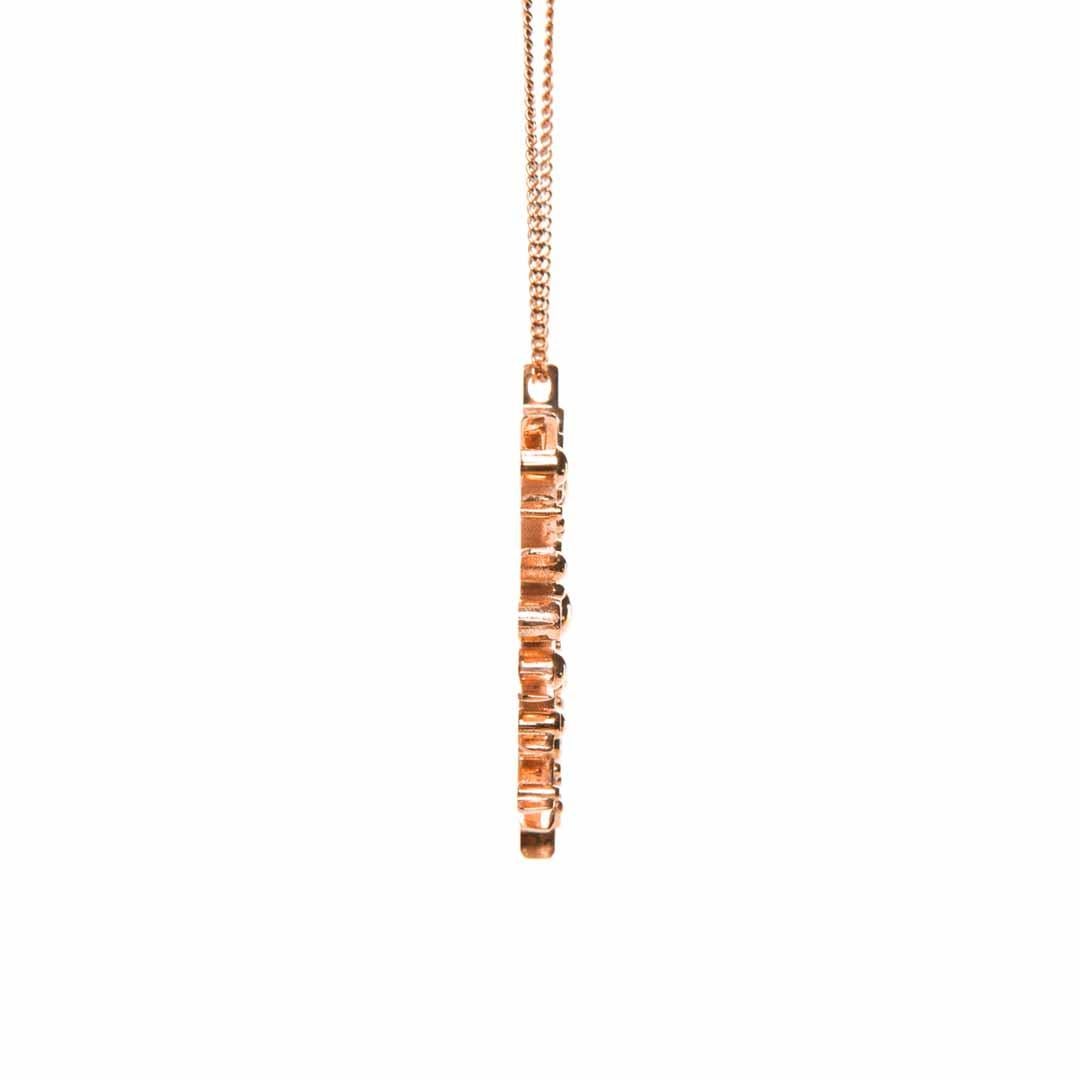 Contemporary 9 Karat Rose Gold Soleil Pendant Chain Necklace Natalie Barney For Sale