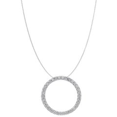 9 Karat White Gold and Diamond Pendant for Necklace