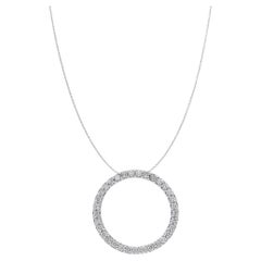 9 Karat White Gold and Diamond Pendant for Necklace