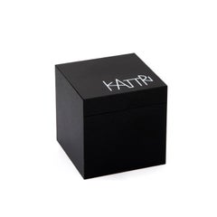 9 Karat Yellow Gold and Black Quartz Polygon Stud Earrings by Kattri