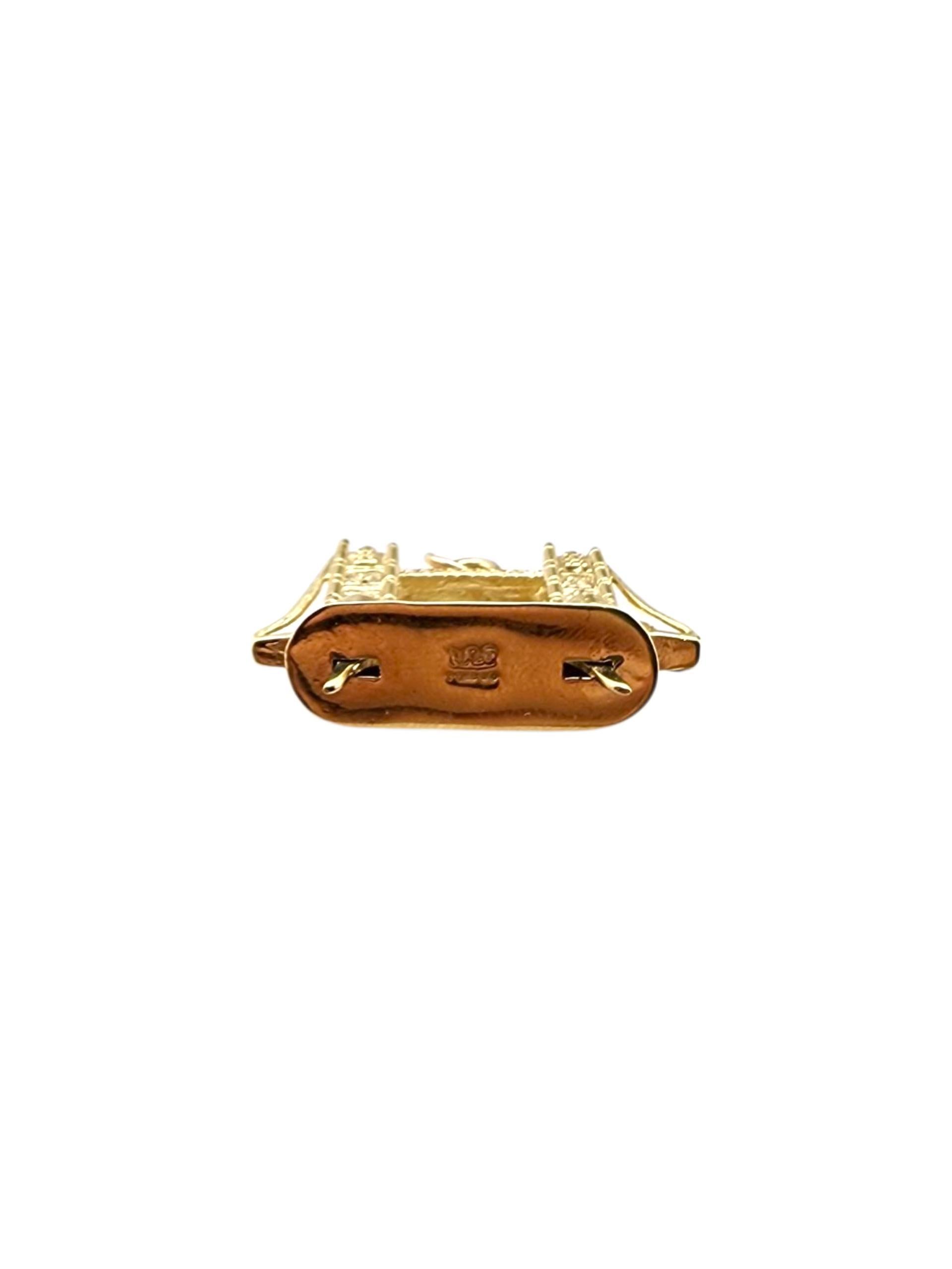 Charm en or jaune 9 carats articulé London Bridge #22798 en vente 1