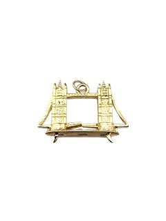 Charm in oro giallo 9 carati con ponte di Londra articolato #22798