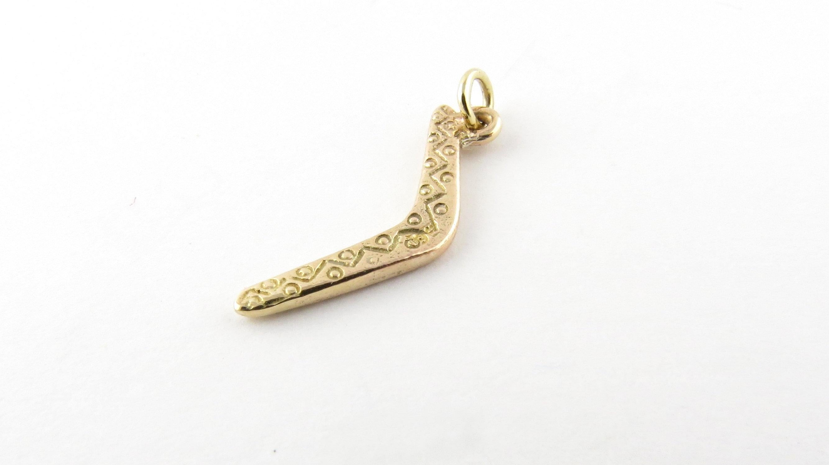 Women's 9 Karat Yellow Gold Boomerang Charm