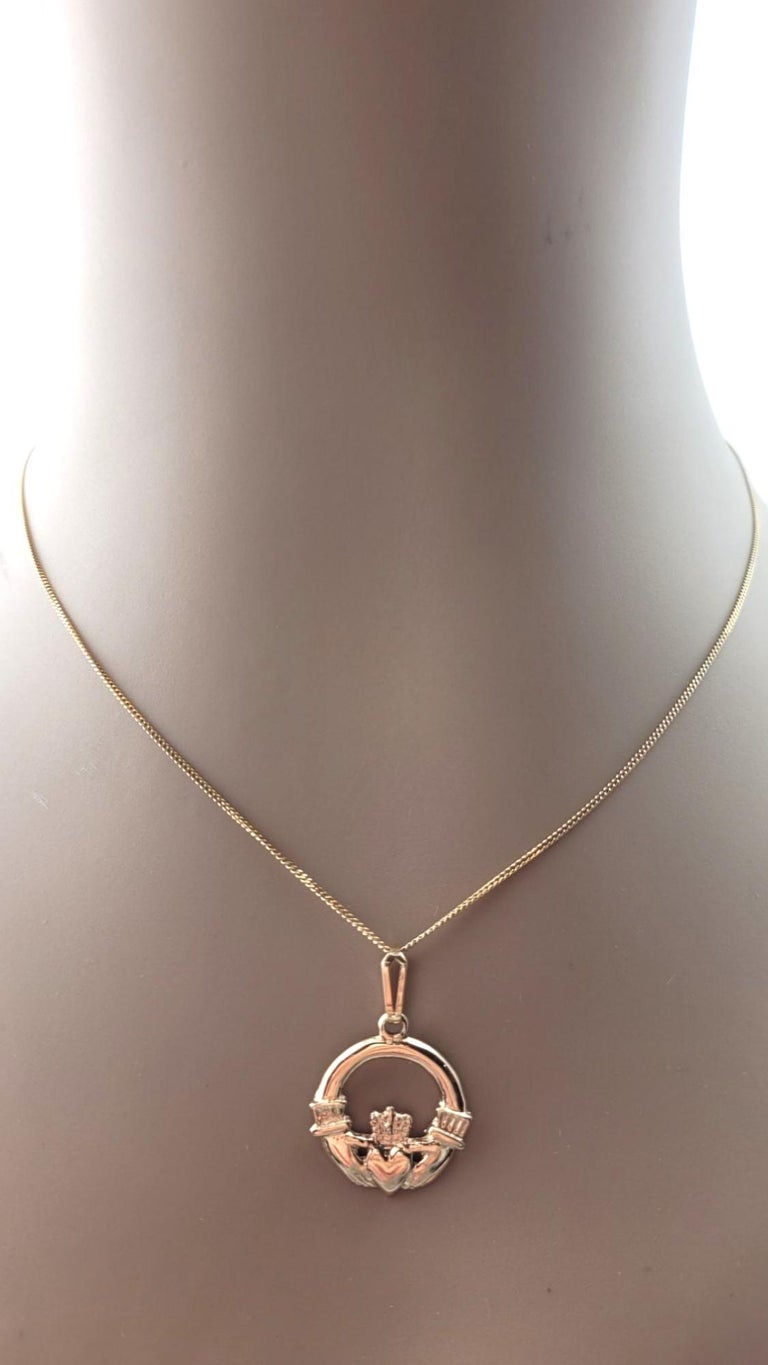 Ciondolo In Oro 9 Kt, Con Medaglietta Votiva, 12 Mm, Ideale Come Regal Per Comunione E Battesimo - Foto 7