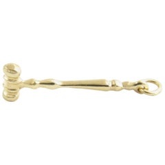 Used 9 Karat Yellow Gold Gavel Charm