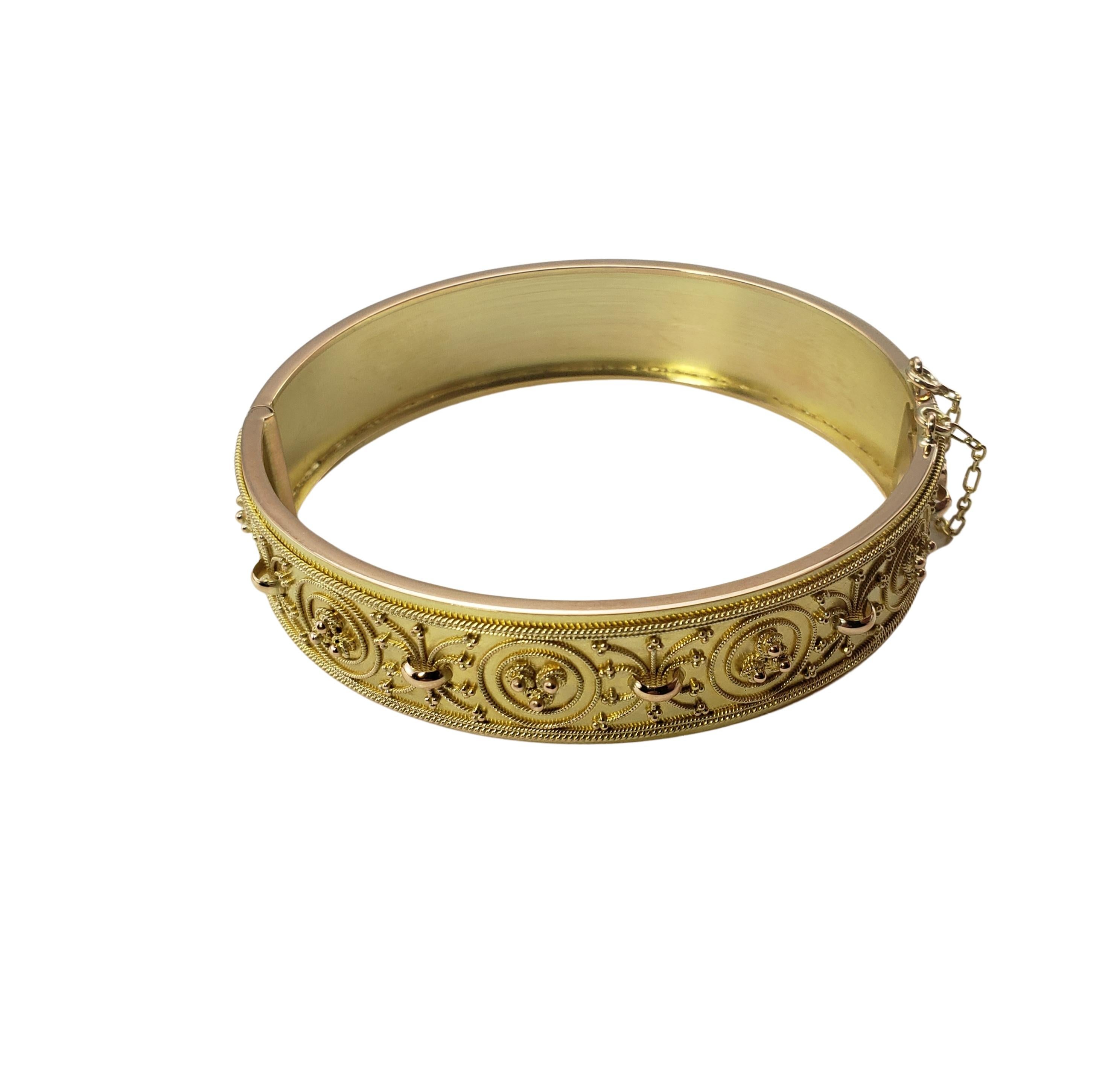 9 Karat Gelbgold-Armreif mit Scharnier im Zustand „Gut“ in Washington Depot, CT