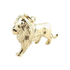 9 Karat Yellow Gold Lion Charm