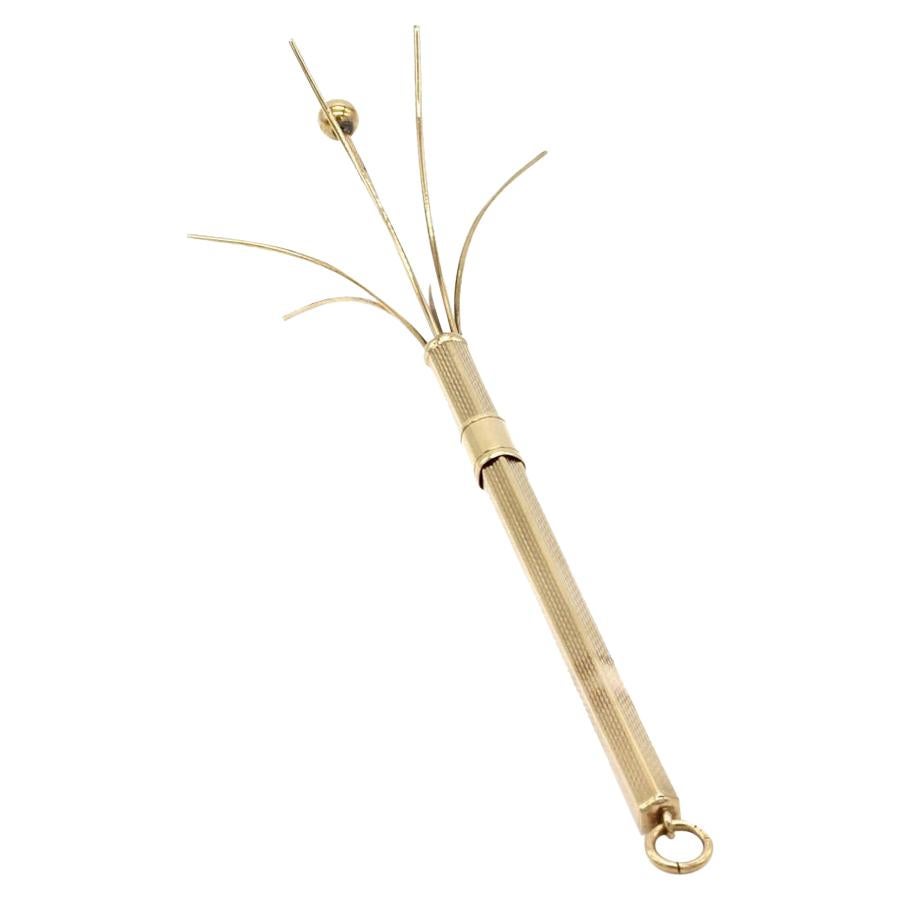12 Piece Pk Of Elegant Metallic Gold Tropical Leaf Drink Stirrers/Swizzle Sticks 