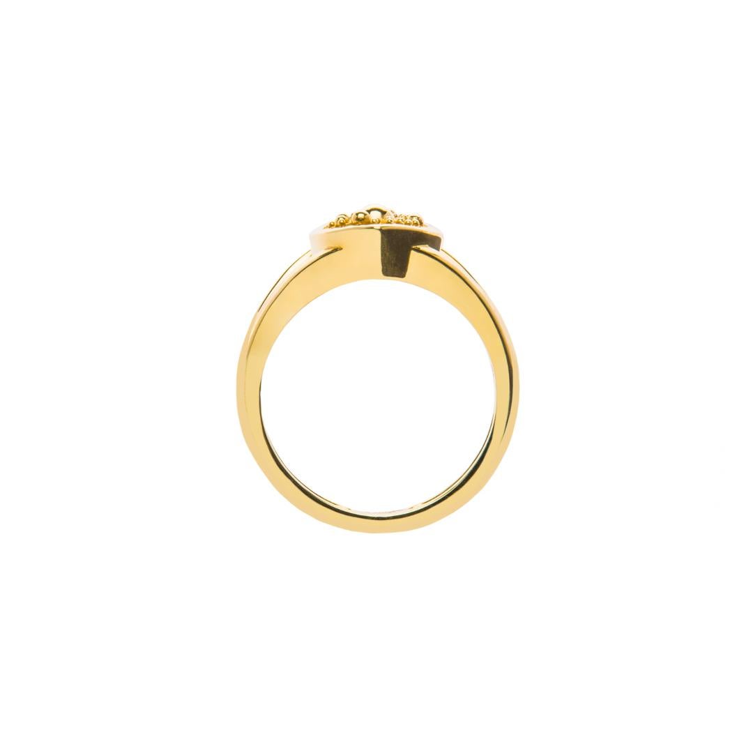 Contemporary 9 Karat Yellow Gold Soleil Cocktail Ring Natalie Barney For Sale