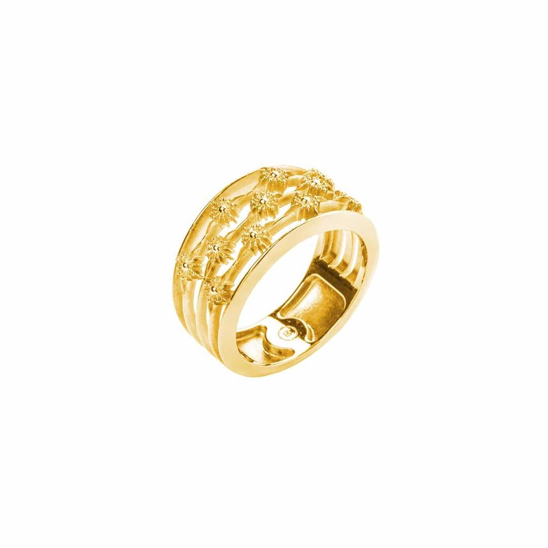 The 'Soleil' Marquise Ring features several rows of fine sunbursts. It has a plain polished band at the back. Suitable for all ages.

Made in 9 karat yellow gold. AU Ring Size K, L, M or N. US Ring 5 1/8, 5 1/2, 6 or 6 1/2. EU Ring Size 50, 51 3/4,