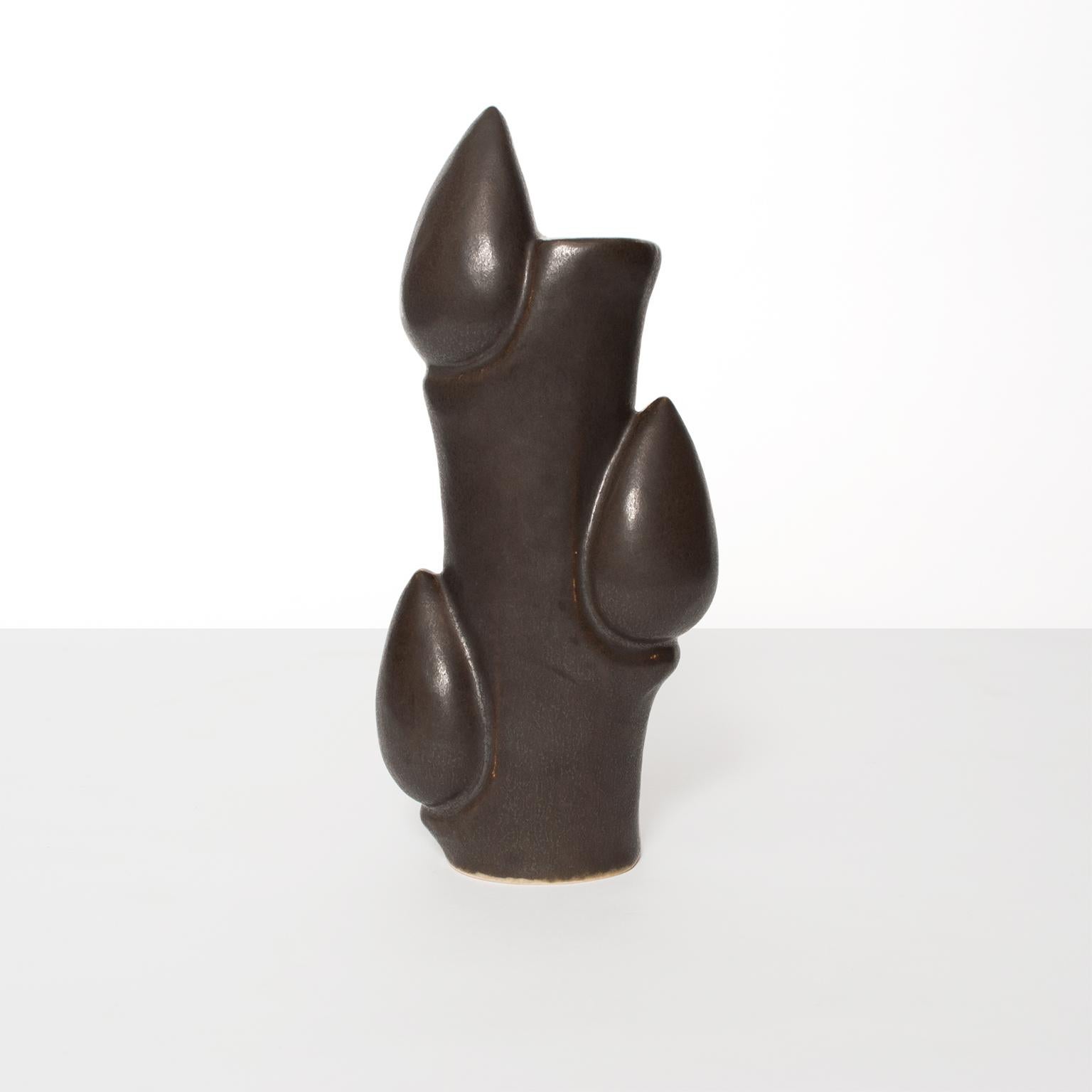Ceramic 9 Knud Basse Designed “Apple Branch” Vases Produced by Michael Andersen & Sons For Sale