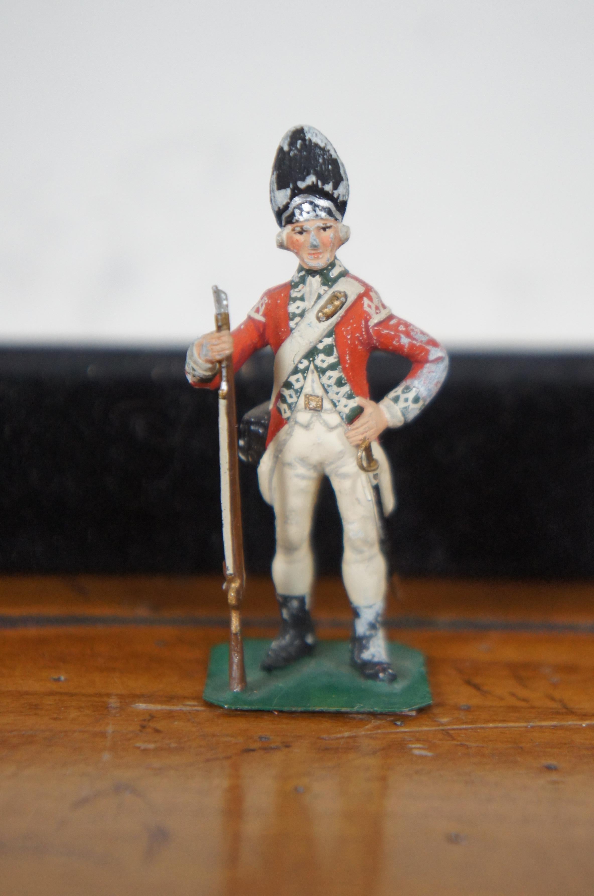 9 Lead & Pewter Military Figurines Toy Soldier Officer Stadden Greenwood Ball 3