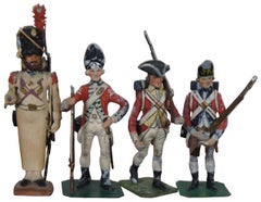 9 Lead & Pewter Military Figurines Toy Soldier Officer Stadden Greenwood Ball 3"