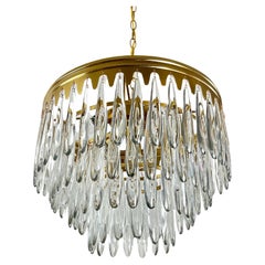 9-Light Mid-Century Murano Glass Chandelier 1960s