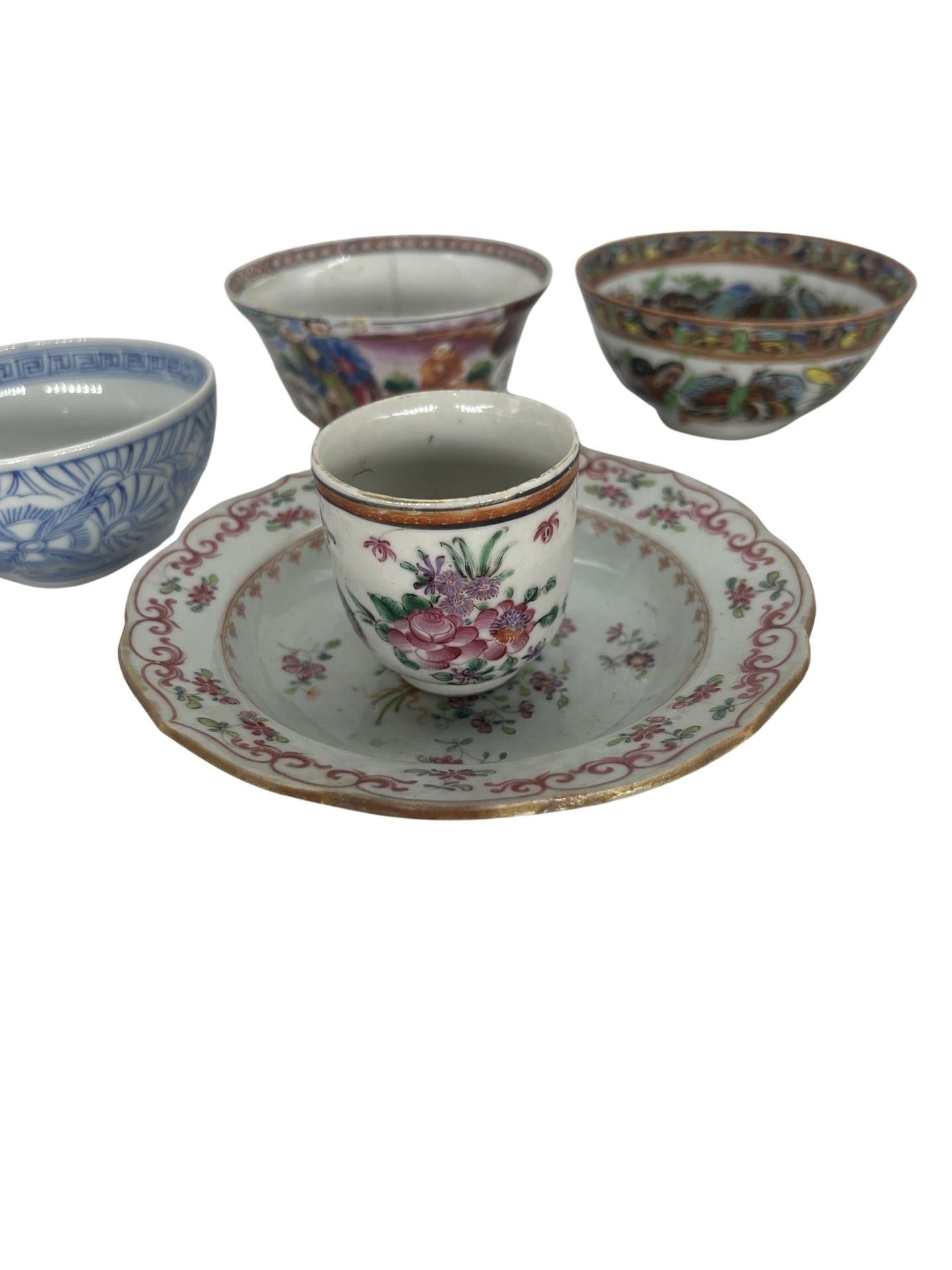 9 Pc, Chinese Export Porcelain Instant Starter Collection Including Armorial For Sale 2