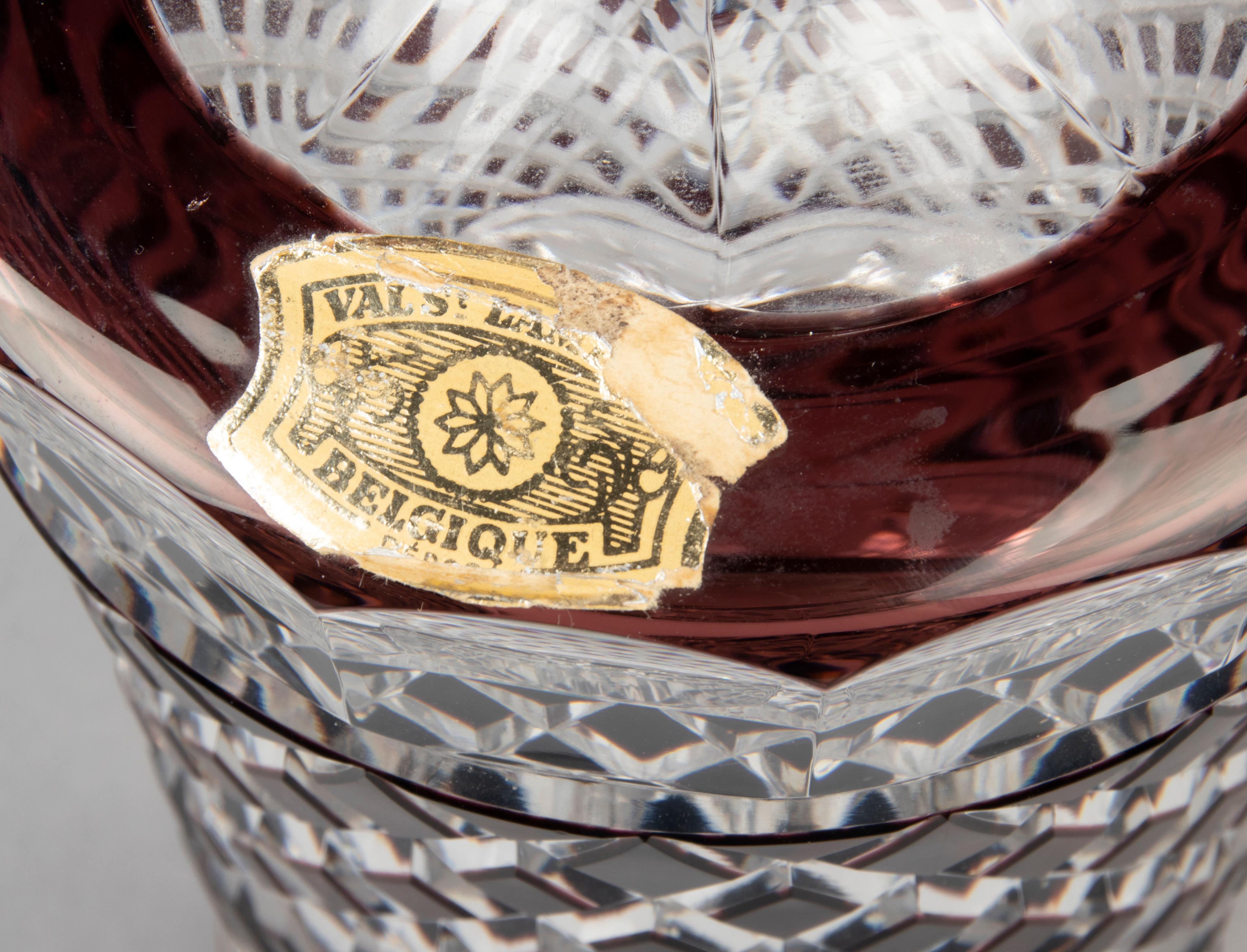 9-Piece Crystal Decanter with Glasses Made by Val Saint Lambert 8