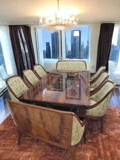 Ensemble de salle à manger 9 pièces Art déco anglais