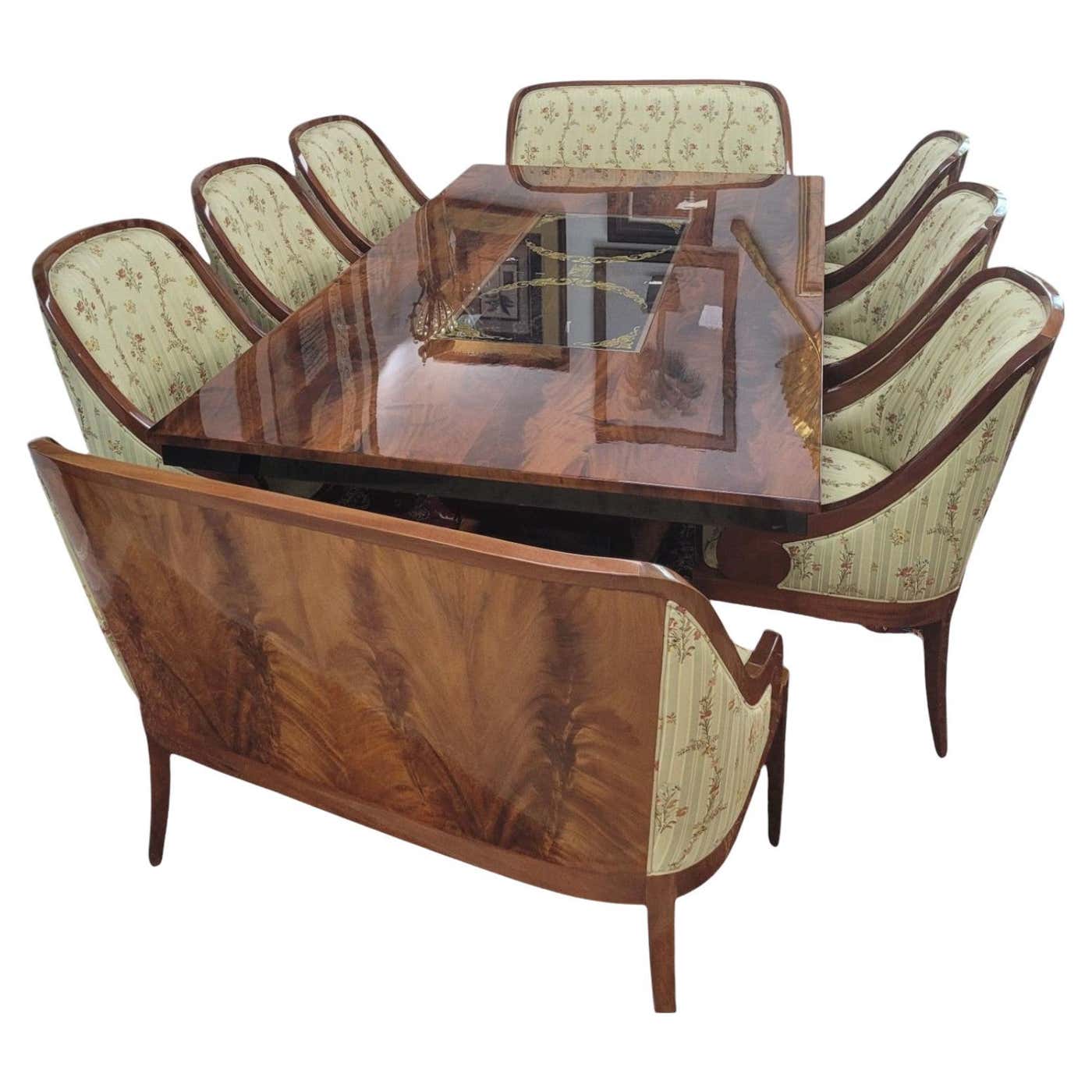 9 Piece English Art Deco Dining Set For Sale at 1stDibs | art deco ...