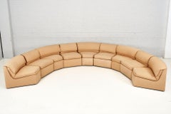 9 Piece Modular Half-Circle Sofa, 1970