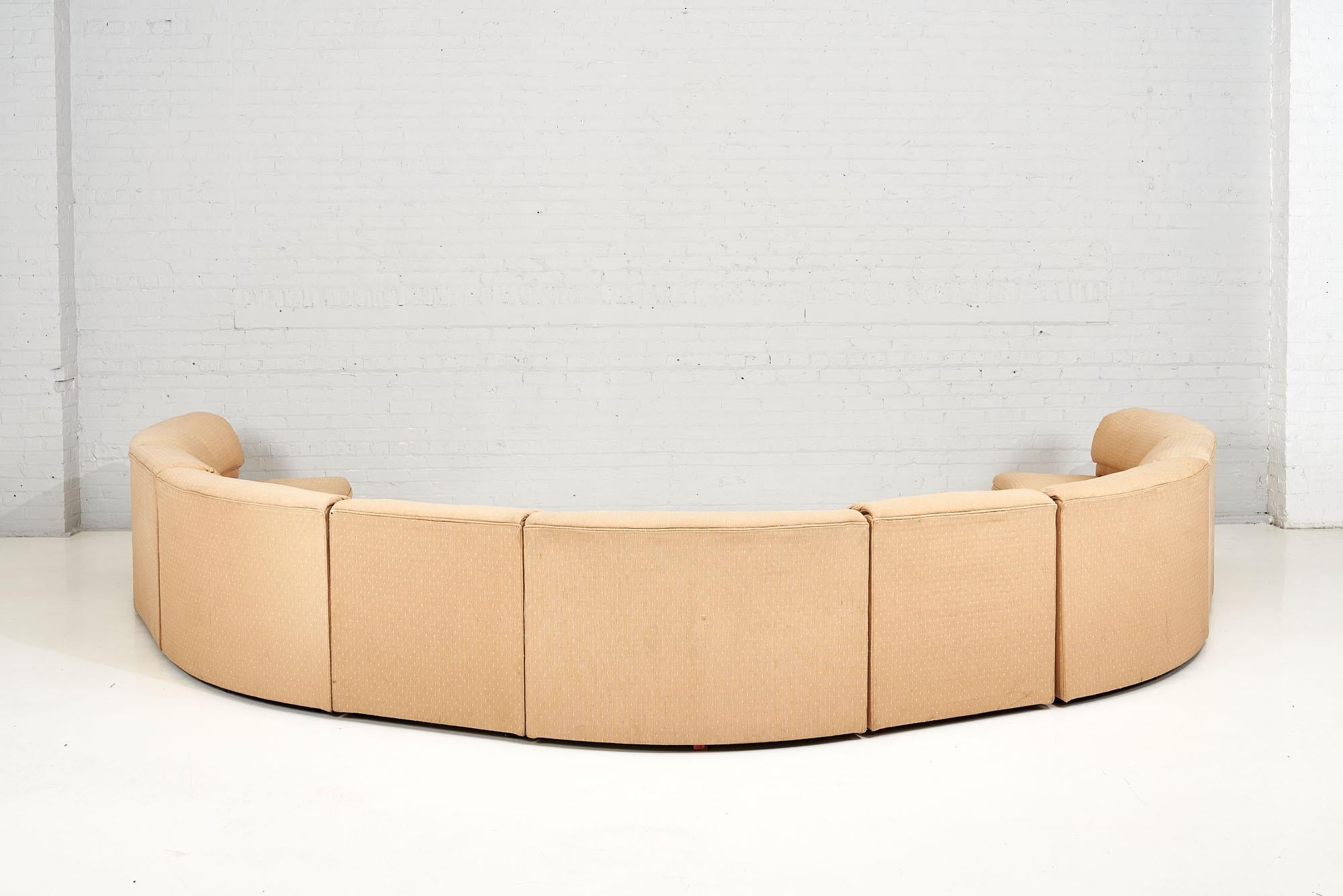 9teiliges modulares Halb-Circle-Sofa, 1970 im Zustand „Gut“ in Chicago, IL