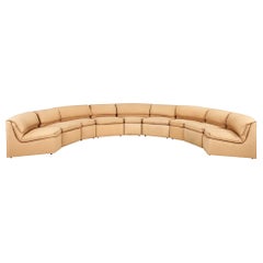 9 Piece Modular Half-Circle Sofa, 1970