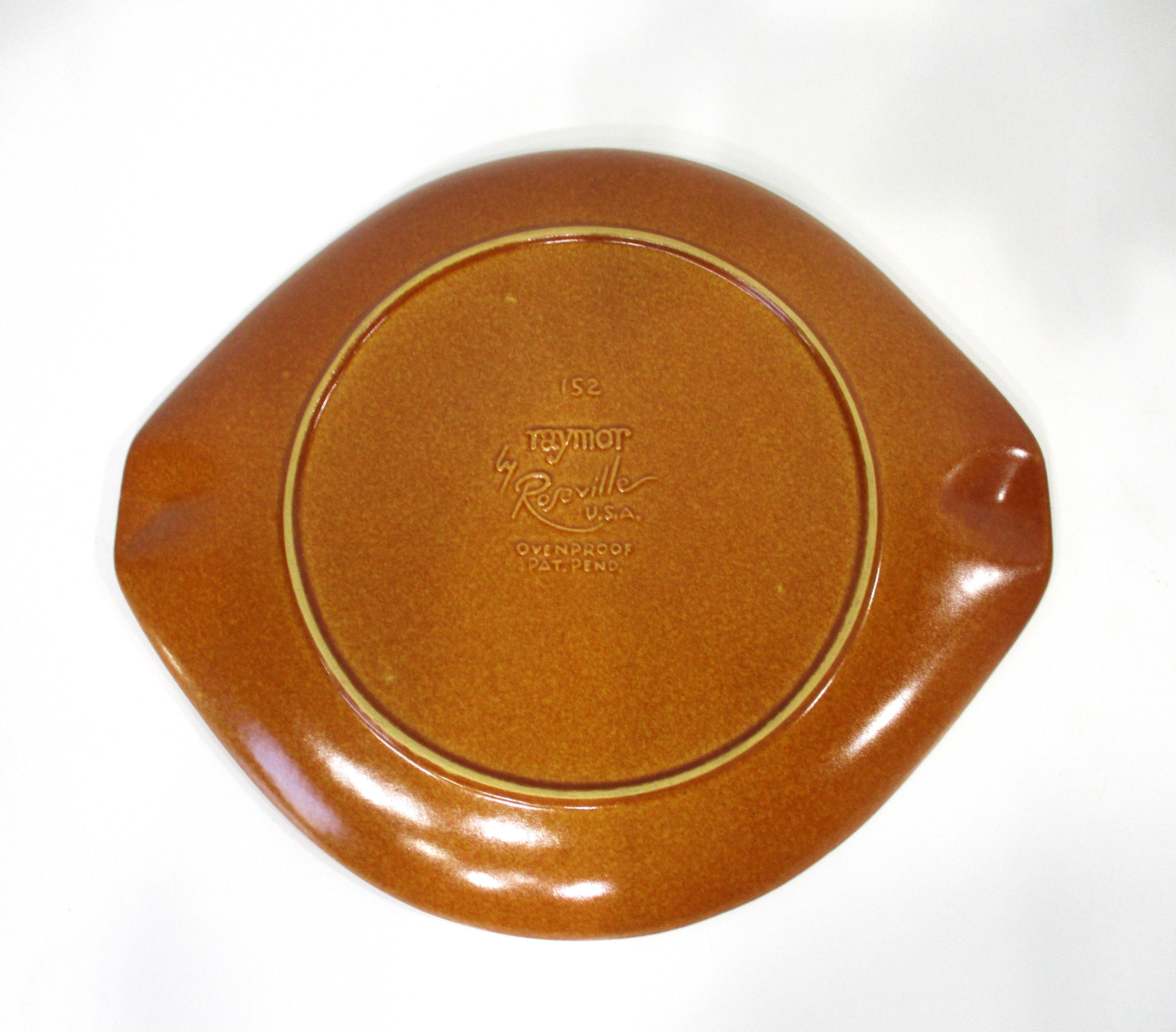 9 grandes assiettes plates en poterie Raymor / Roseville par Ben Seibel n° 152 en vente 1