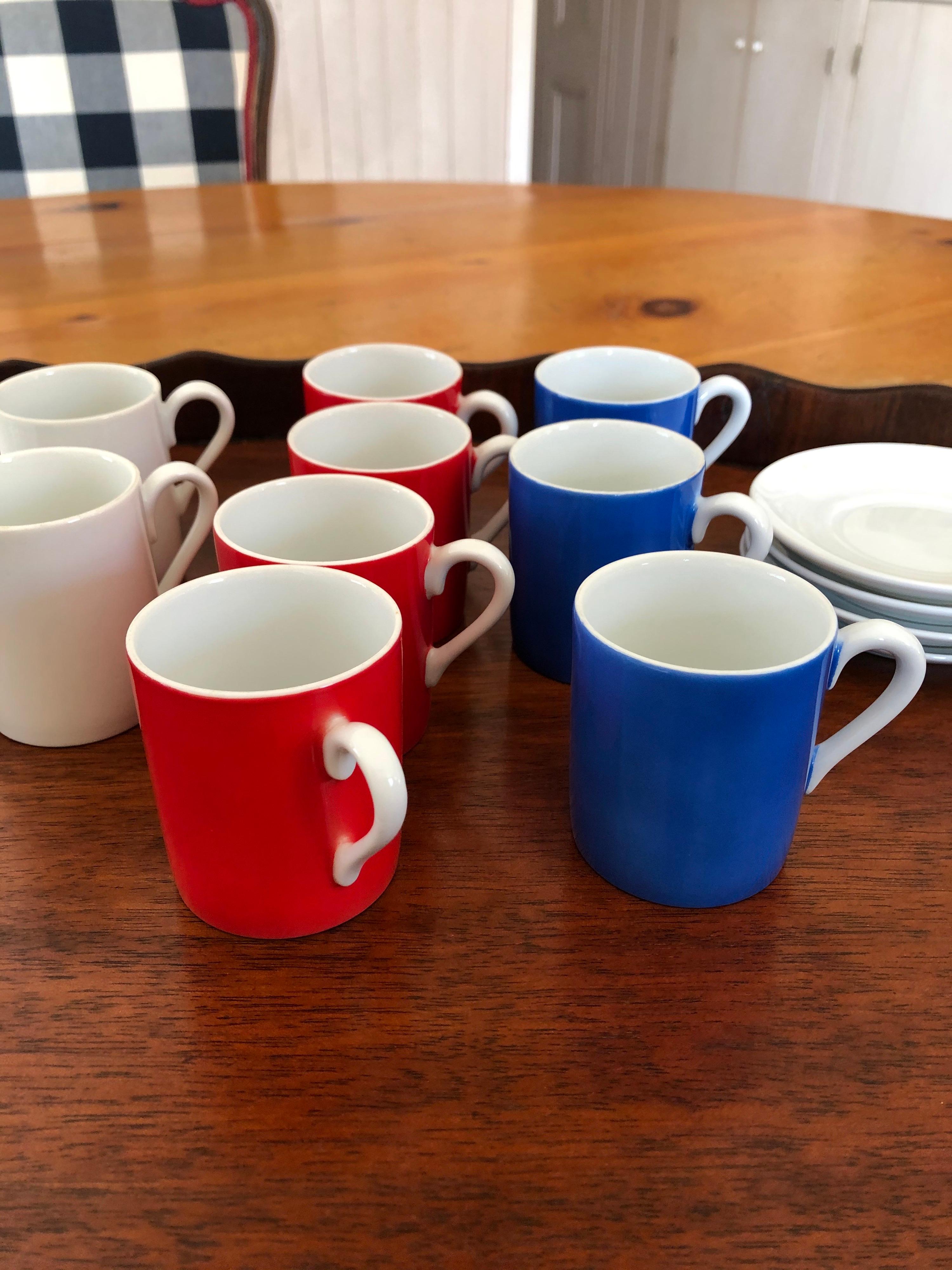 red white and blue cups