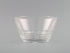 9 René Lalique Phalsbourg Bowls in Clear Art Glass with Vines and Grapes