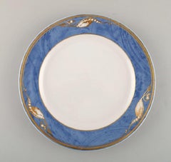 9 Royal Copenhagen Magnolia Lunch Plates, Late 20th Century