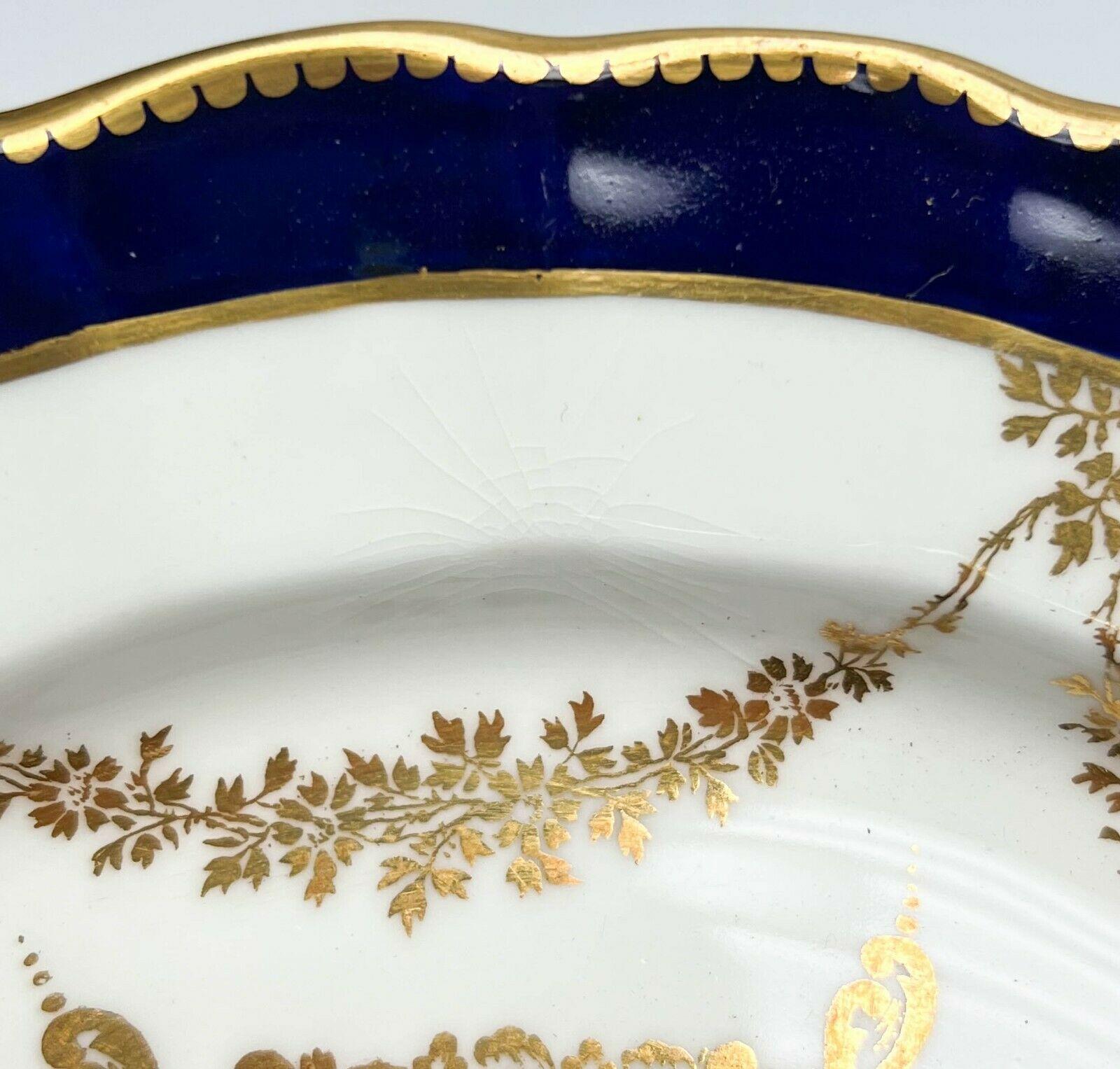 Hand-Painted 9 Royal Worcester for Tiffany & Co. Porcelain Dessert Plates Artist Signed, 1925