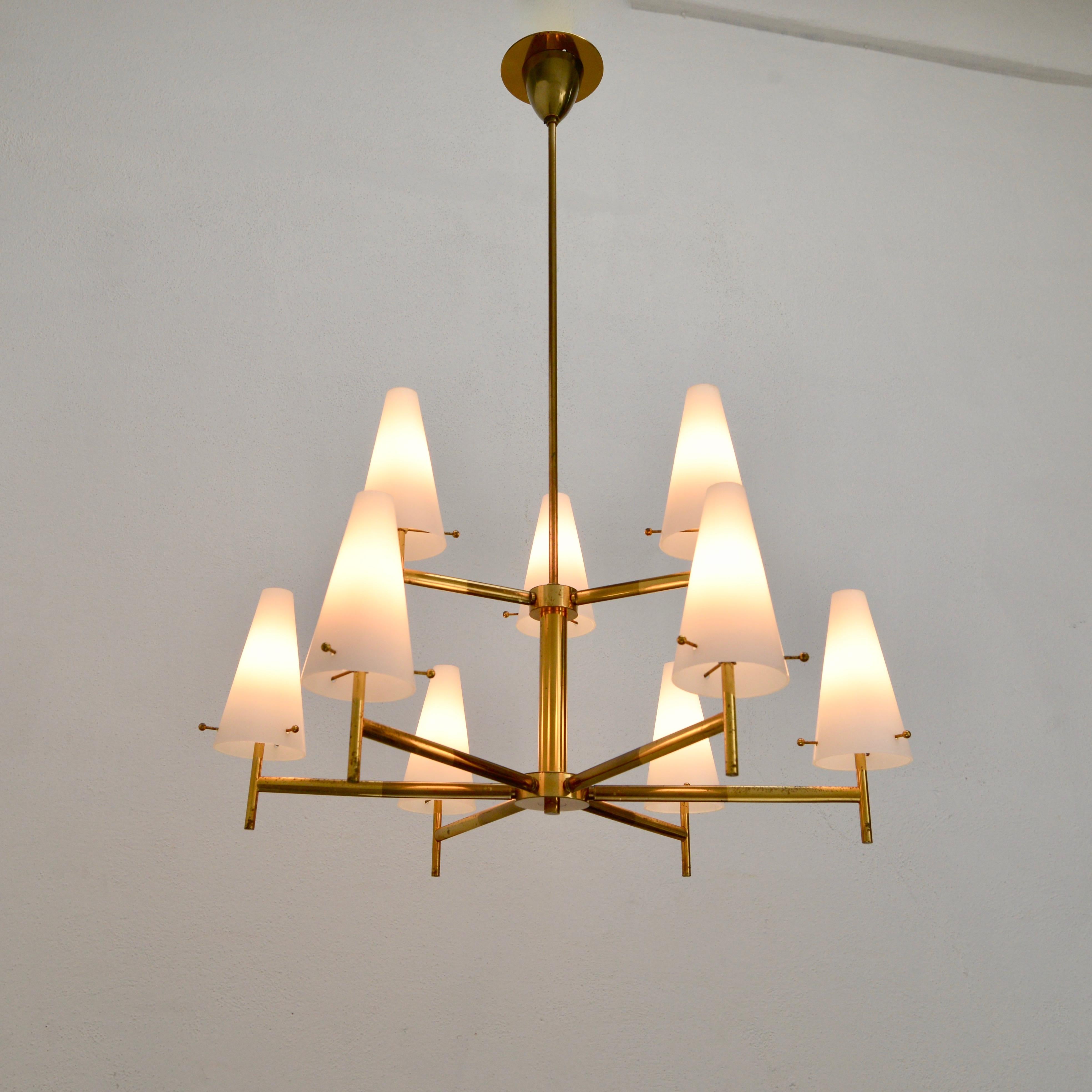 Italiano Lampadario italiano a 9 luci in vendita