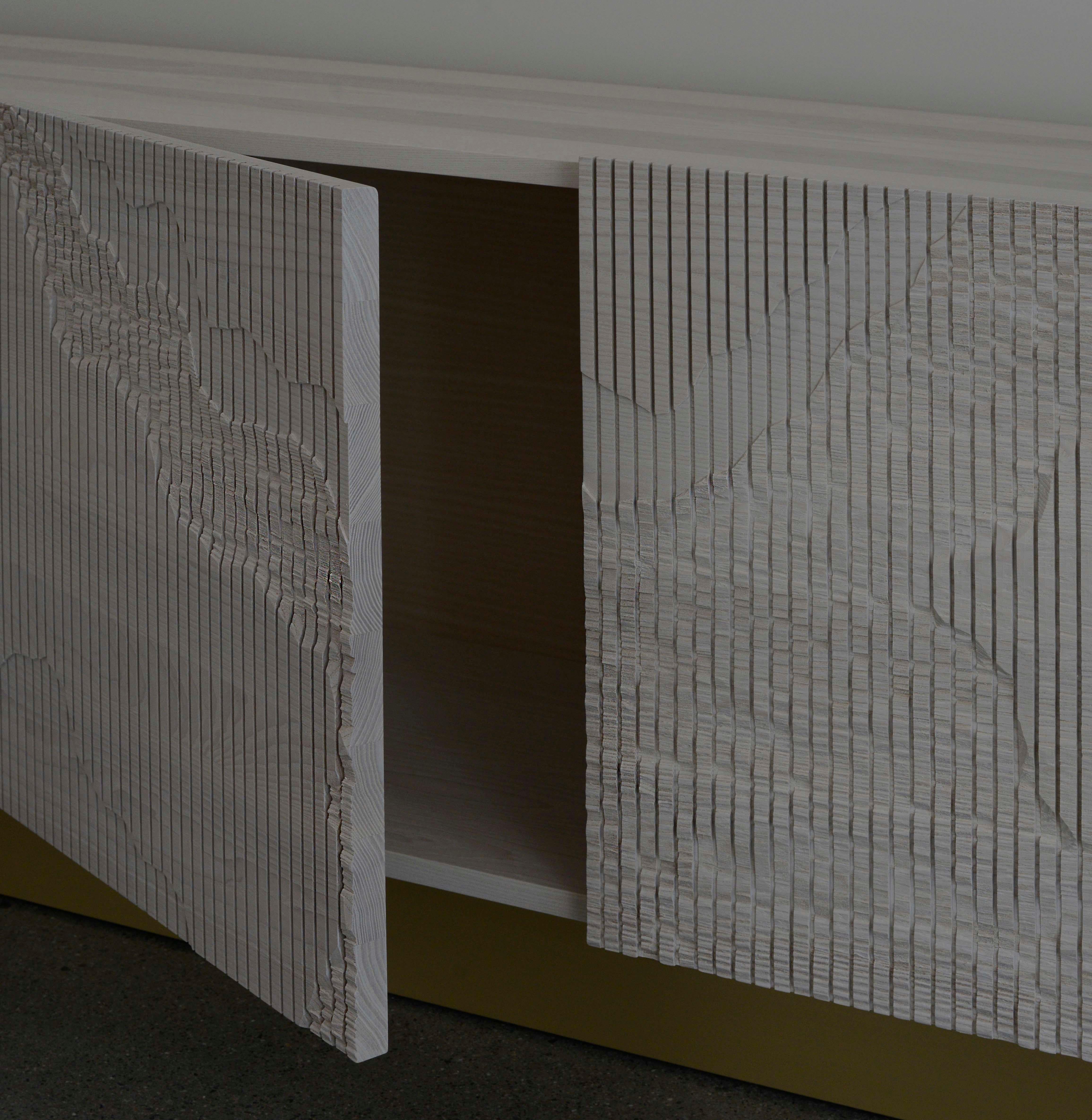 Canadian 9' Shale Credenza Low in Bone White by Simon Johns For Sale