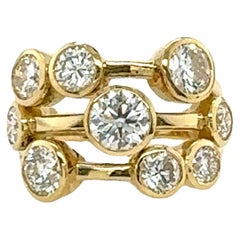 9-Stone Diamond Ring, Set With 3.17ct Round Brilliant Diamonds In 18ct Gold
