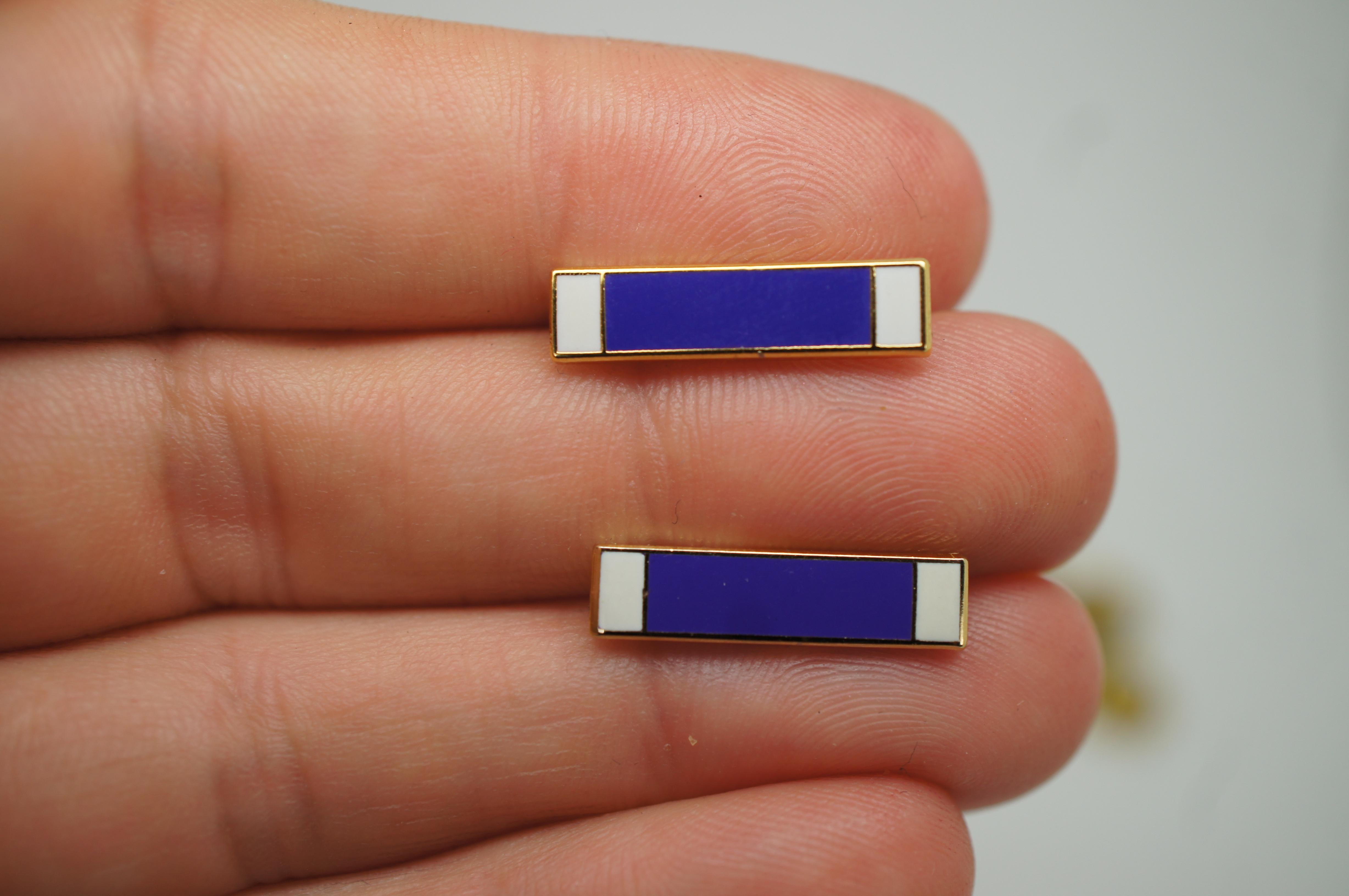 Metal 9 US Military Enameled Ribbon Hat Lapel Pins CIB Bronze Star Purple Heart