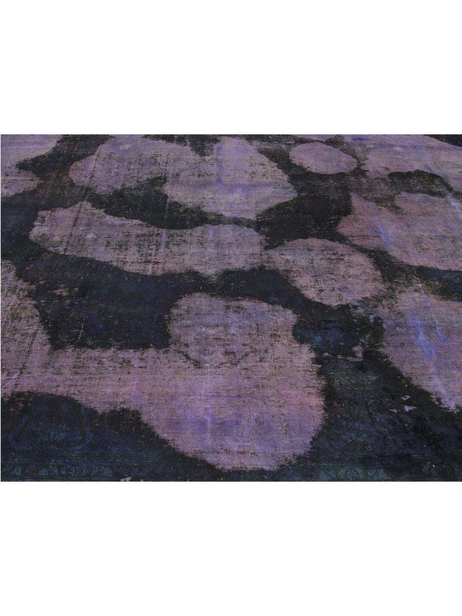 Hand-Knotted 9' x 10' Overdyed Area Rug For Sale