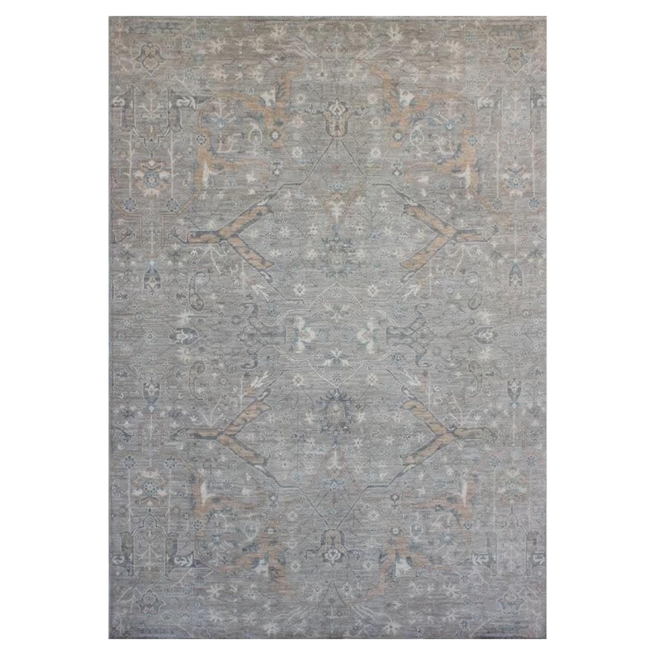 Hand-Knotted Farahan Wool Rug, 9' x 12', Afghan Tribal Design, New