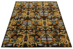 9 x 13 Imperial Phoenix & Dragon Tappeto di lana tibetana moderna annodato a mano