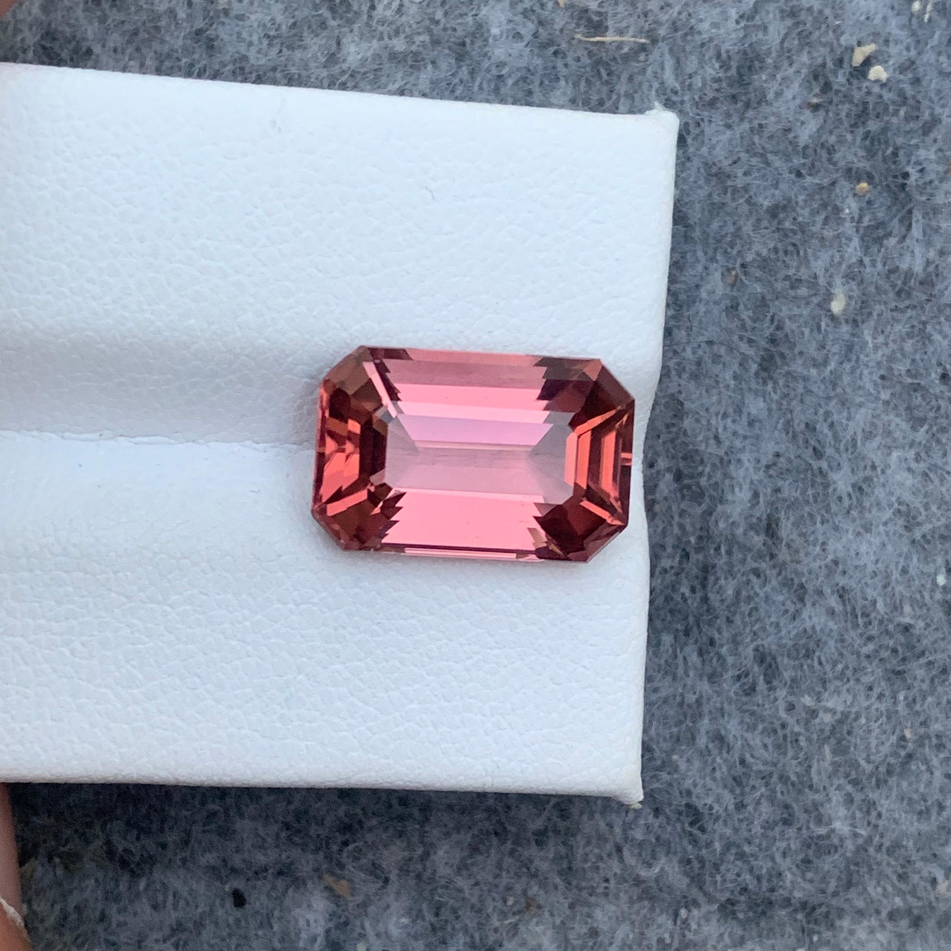 9.0 Carat AAA Quality Loose Soft Pink Tourmaline Emerald Cut From Afghanistan 12