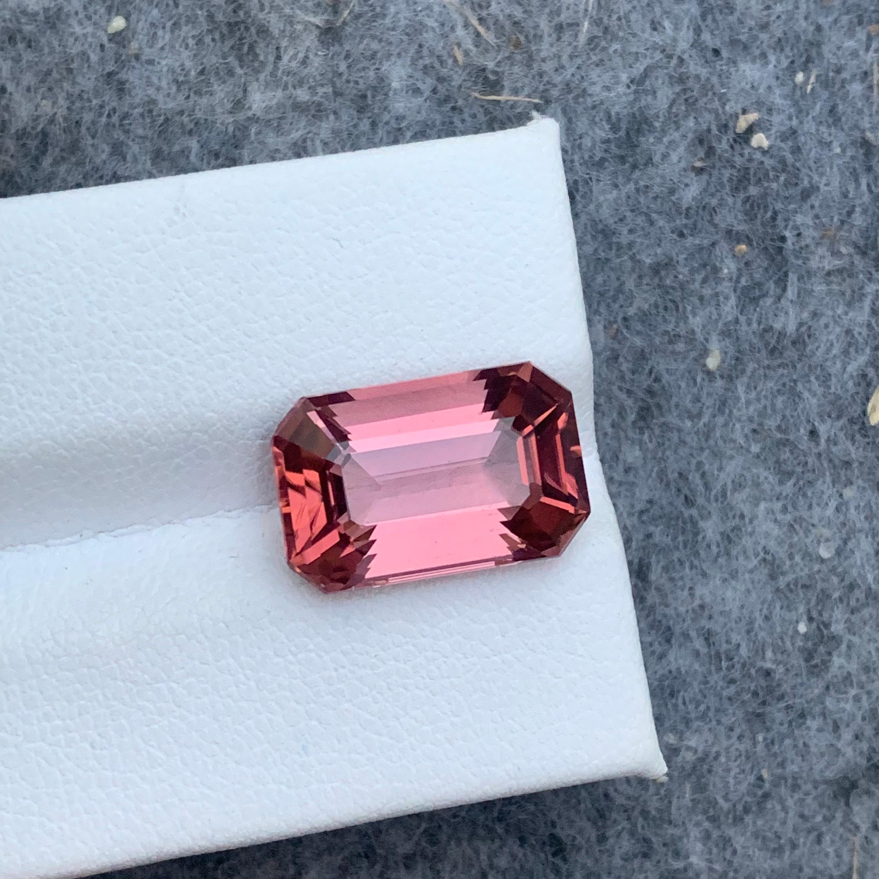 9.0 Carat AAA Quality Loose Soft Pink Tourmaline Emerald Cut From Afghanistan 13