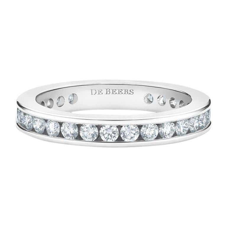 De Beers Platinum Diamond Pave Eternity Band 0.52 Carat at 1stDibs | de ...