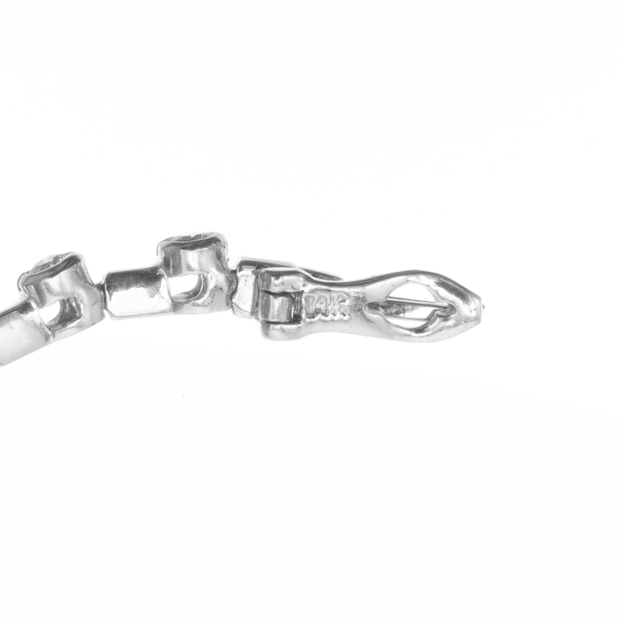 .90 Carat Diamond Bezel Set Tennis Bracelet Pour femmes en vente